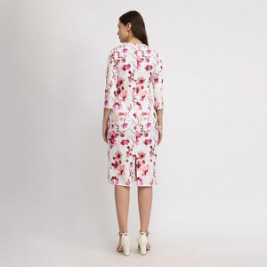 pink Satin Tie-Up Dress